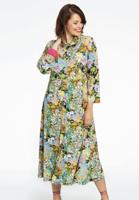 Yoek Blouse-jurk FLOWERY | Zwart | Maat 42/44 Yoek Blouse-jurk FLOWERY | Zwart | Maat 42/44