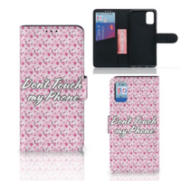 Samsung Galaxy A41 Portemonnee Hoesje Flowers Pink DTMP - thumbnail