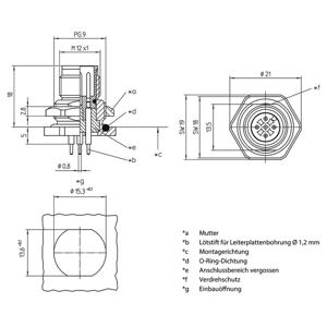 Lutronic 1235 Sensor/actuator inbouwconnector M12 Aantal polen (sensoren): 5 Stekker, inbouw 1 stuk(s)