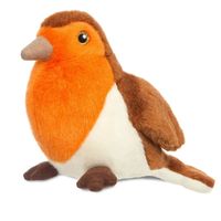 Pluche roodborstje vogel knuffel 20 cm speelgoed   - - thumbnail