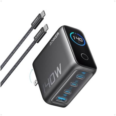 Anker Zolo 140W Charger 4-Port PD 3.1 with smart display 3C1A 1xUSB-C cable Oplader Anker Zolo 140W Charger 4-Port PD 3.1 with smart display 3C1A 1xUSB-C cable Oplader