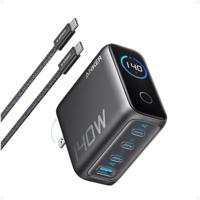 Anker Zolo 140W Charger 4-Port PD 3.1 with smart display 3C1A 1xUSB-C cable Oplader - thumbnail