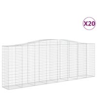 The Living Store Schanskorf Gabion - 400 x 50 x 140/160 cm - Gegalvaniseerd ijzer