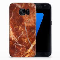 Samsung Galaxy S7 TPU Siliconen Hoesje Marmer Bruin