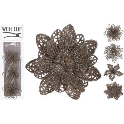 Diversen Bloemversiering clip 10cm 3st