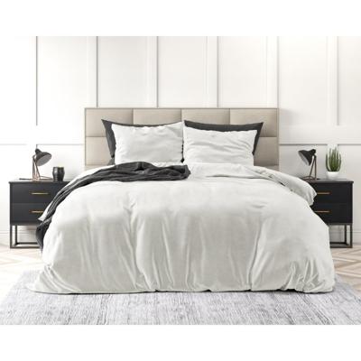 Sleeptime - Velvet Dekbedovertrek - Wit - 200 x 220 Sleeptime - Velvet Dekbedovertrek - Wit - 200 x 220