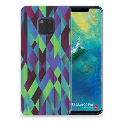 Huawei Mate 20 Pro | TPU Hoesje | Abstract Green Blue
