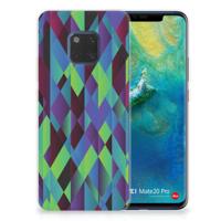 Huawei Mate 20 Pro | TPU Hoesje | Abstract Green Blue