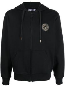 Versace Jeans Couture hoodie en coton à logo imprimé - Noir