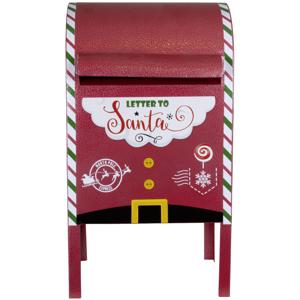 Kerstman brievenbus/mailbox - rood - staand - 52 cm - Letter to Santa - kerstdecoratie