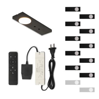 Set LED-opbouwspot met afstandsbediening Ludo zwart 3W 2700K 1-12 stuks