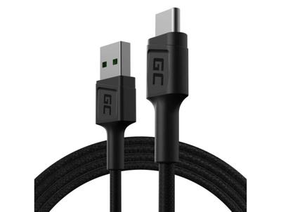 Green Cell KABGC22 USB-kabel USB 2.0 1,2 m USB A USB C Zwart