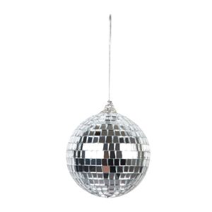 Set zilveren Discoballen - 6 stuks