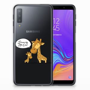 Samsung Galaxy A7 (2018) Telefoonhoesje met Naam Giraffe