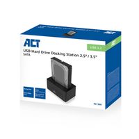 ACT AC1500 basisstation voor opslagstations USB 3.2 Gen 1 (3.1 Gen 1) Type-A Zwart - thumbnail