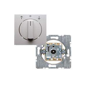 Berker S1 jaloezieschakelaar met draaiknop aluminium