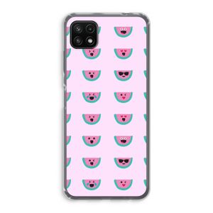 Smiley watermeloenprint: Samsung Galaxy A22 5G Transparant Hoesje