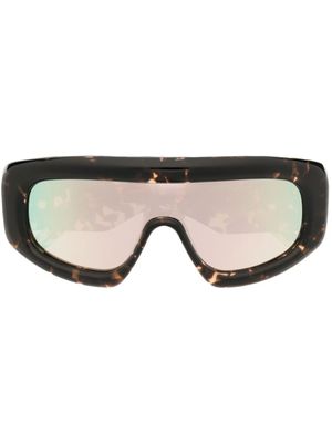 Palm Angels Eyewear lunettes de soleil Carmel à monture oversize - Marron