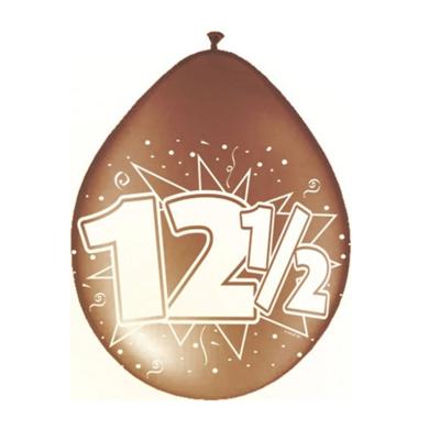 Folat Feest ballonnen - 12,5 jaar - 8x - koper - Jubileum - versiering - feestballonnen