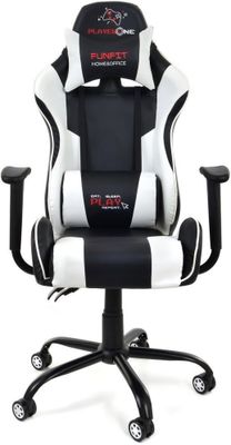 Viking Choice  Gamestoel 'Black & White' - Verstelbaar - Game stoelen