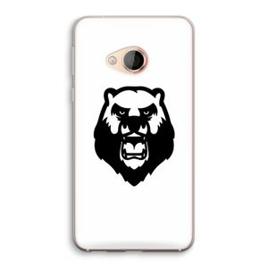Angry Bear (white): HTC U Play Transparant Hoesje
