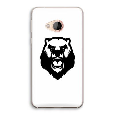 Angry Bear (white): HTC U Play Transparant Hoesje