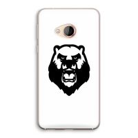 Angry Bear (white): HTC U Play Transparant Hoesje