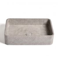 Waskom Ideavit Idea.Gaia 50x32.5x12 cm Vierkant Beton Grijs/Bruin Ideavit