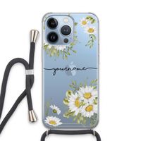 Daisies: iPhone 13 Pro Transparant Hoesje met koord