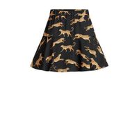 WE Fashion rok met dierenprint zwart/camel - thumbnail