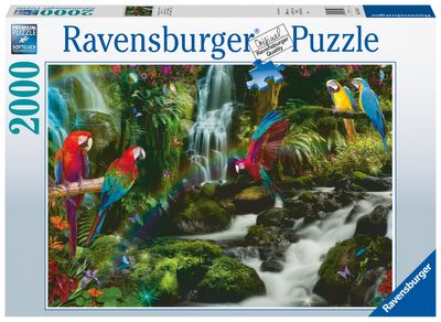 Ravensburger puzzel 2000 stukjes bonte papegaaien in jungle