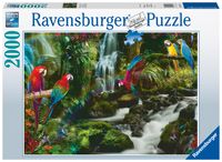 Ravensburger puzzel 2000 stukjes bonte papegaaien in jungle
