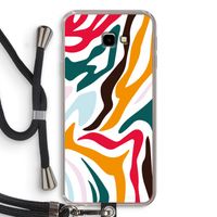 Colored Zebra: Samsung Galaxy J4 Plus Transparant Hoesje met koord