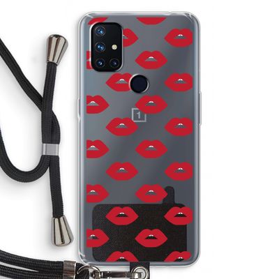 Lips: OnePlus Nord N10 5G Transparant Hoesje met koord