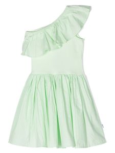 Molo robe plissée à design à une épaule - Vert