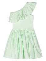 Molo robe plissée à design à une épaule - Vert