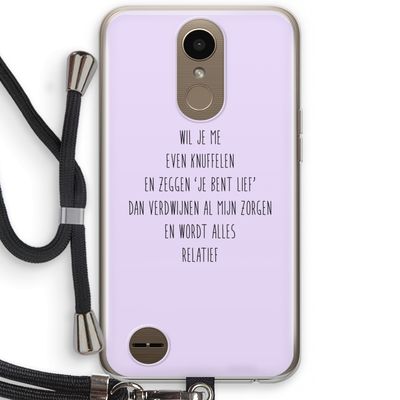 Relatief: LG K10 (2017) Transparant Hoesje met koord