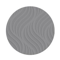 Ronde placemat grijs met wave patroon 37 cm - thumbnail