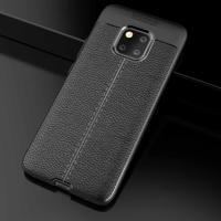 Litchi textuur TPU schokbestendig geval voor Huawei mate 20 Pro (zwart)