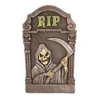 Decoratie horror thema grafsteen Magere Hein RIP 60 cm
