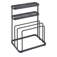 Metaltex tokyo line rek voor messen en snijplanken 16x12x22 cm zwart Metaltex tokyo line rek voor messen en snijplanken 16x12x22 cm zwart