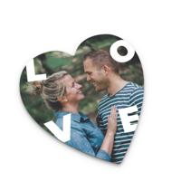 Hartvormige onderzetter bedrukken - 1 stuk