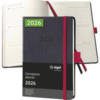 Sigel C2609 Weekkalender Conceptum 2026 Hardcover DIN A6 Zwart, Rood 1 stuk(s) Aantal paginas: 176 Sigel C2609 Weekkalender Conceptum 2026 Hardcover DIN A6 Zwart, Rood 1 stuk(s) Aantal paginas: 176