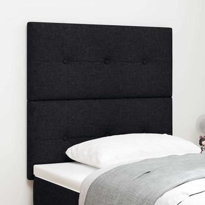 Hoofdbord met LED met LED -striplichten met hoofdeinde Zwart 100 cm Stof