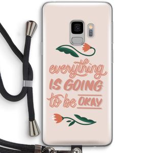 Optimistic flower girl: Samsung Galaxy S9 Transparant Hoesje met koord