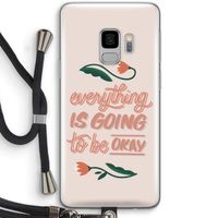 Optimistic flower girl: Samsung Galaxy S9 Transparant Hoesje met koord