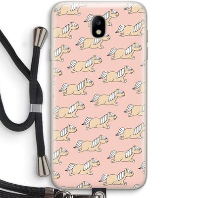 Ponys: Samsung Galaxy J7 (2017) Transparant Hoesje met koord