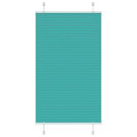 VidaXL Plissé rolgordijn 75x100 cm stofbreedte 74,4 cm petrol groen