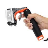 Sluiter trigger + drijvende hand greep duiken drijfvermogen stok met verstelbare anti-lost band & schroef & moersleutel voor GoPro HERO8 zwart