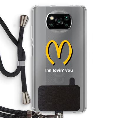I'm lovin' you: Xiaomi Poco X3 NFC Transparant Hoesje met koord